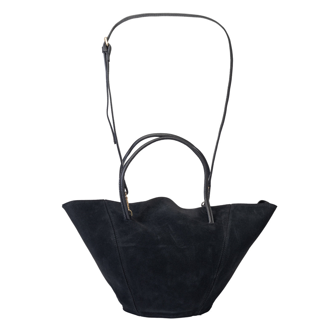 Women's bag made of black genuine leather Diana