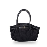 Women's bag made of black genuine leather Elena
