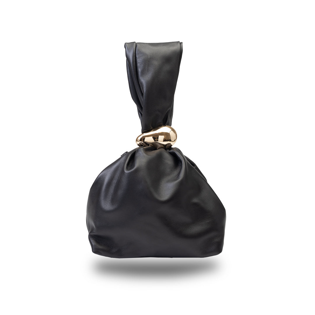 Women's black genuine leather bag Eliza