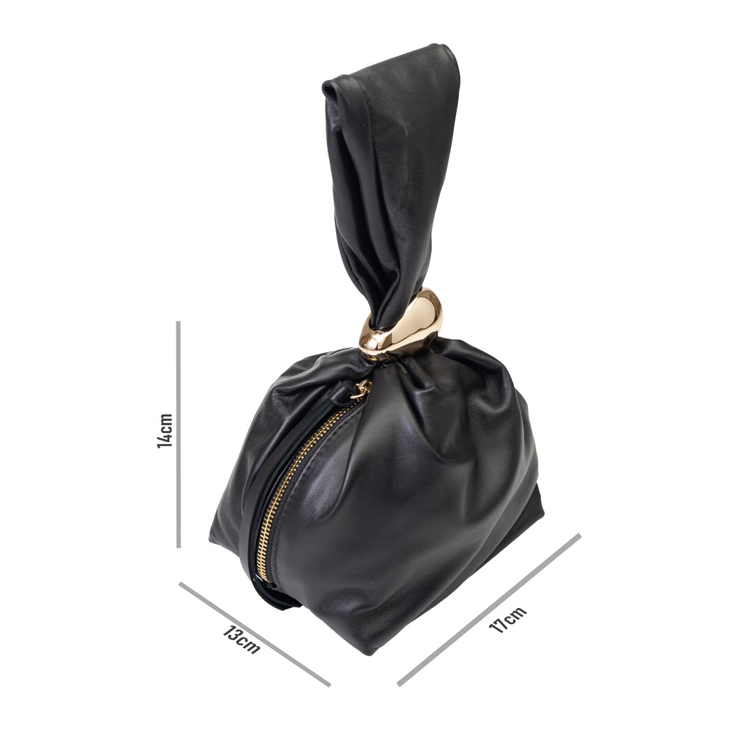 Women's black genuine leather bag Eliza