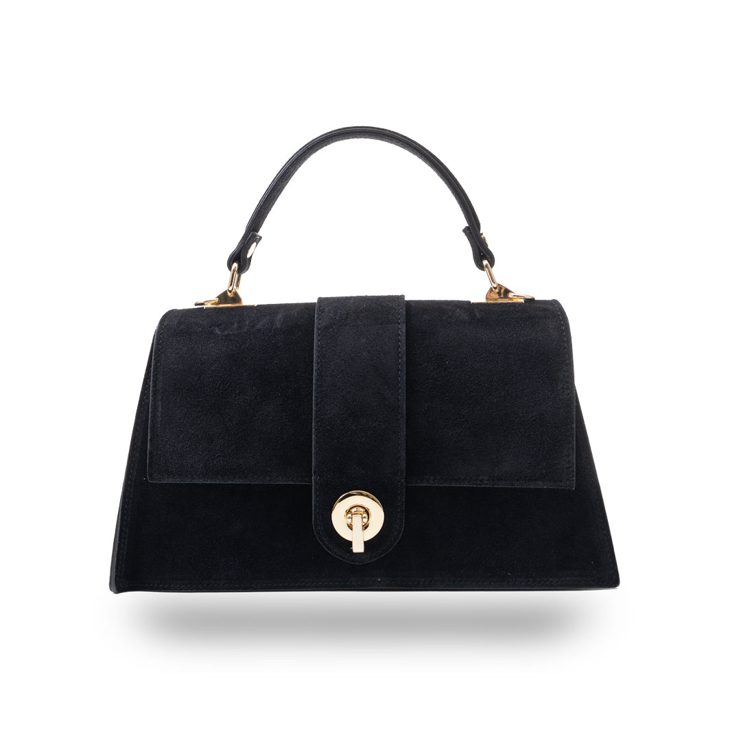 Women's bag made of black genuine leather Verona