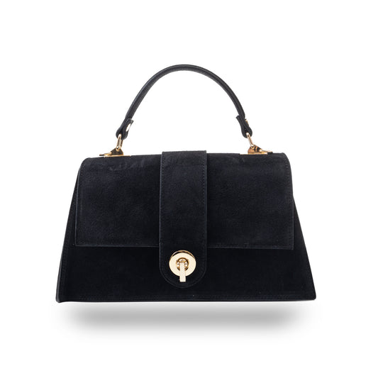 Women's bag made of black genuine leather Verona