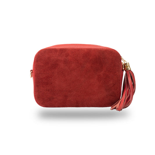 Women's red genuine leather bag Ancuta 