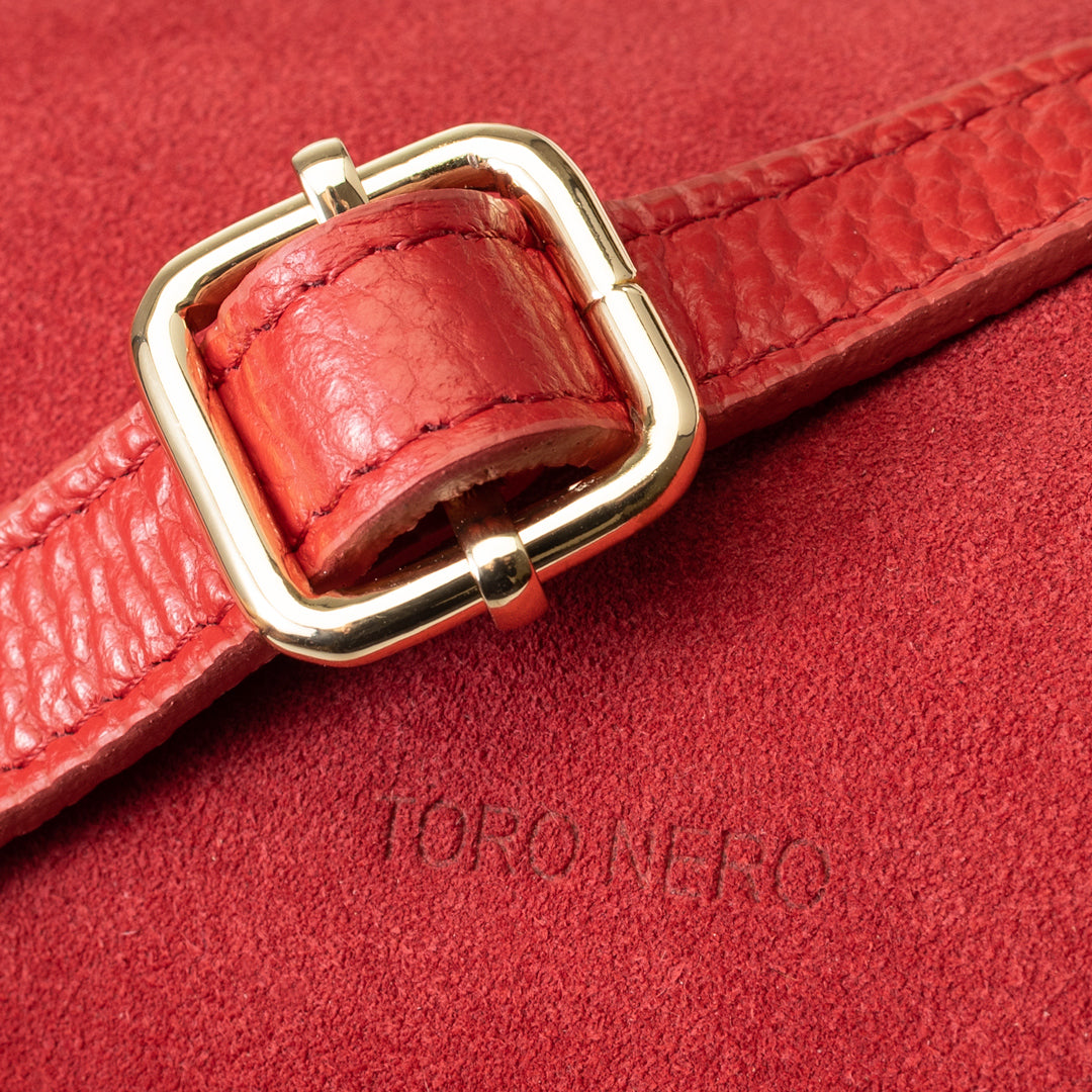 Women's bag made of red genuine leather Evelin