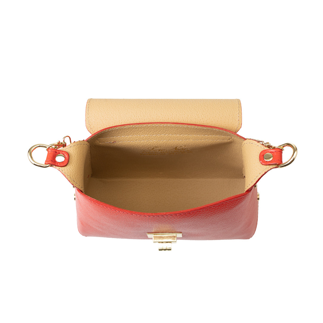 Women's red genuine leather bag Raisa