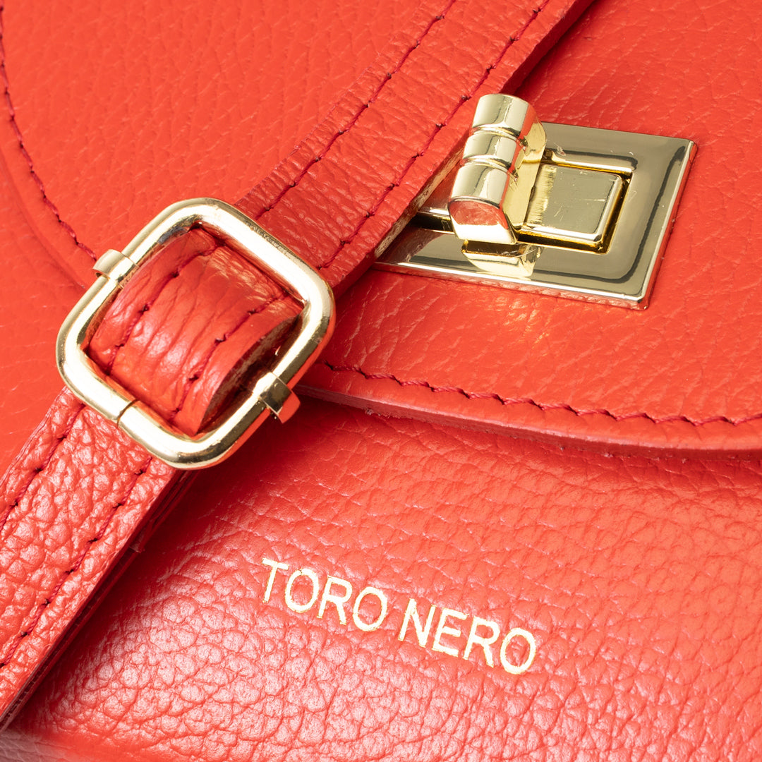 Women's red genuine leather bag Raisa