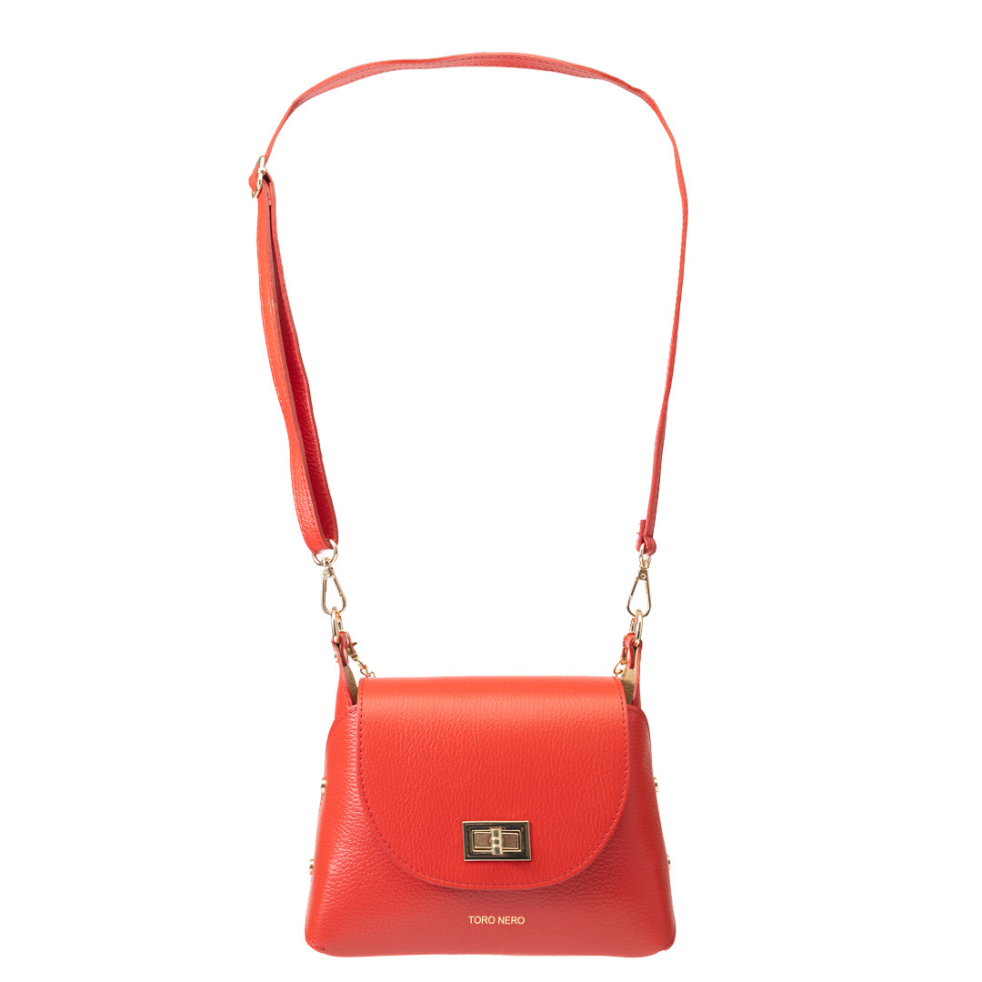 Women's red genuine leather bag Raisa