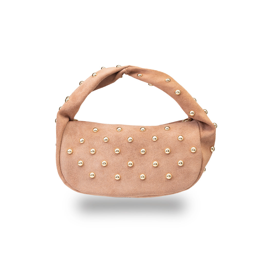 Women's bag made of pink genuine leather Naty