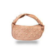 Women's bag made of pink genuine leather Naty