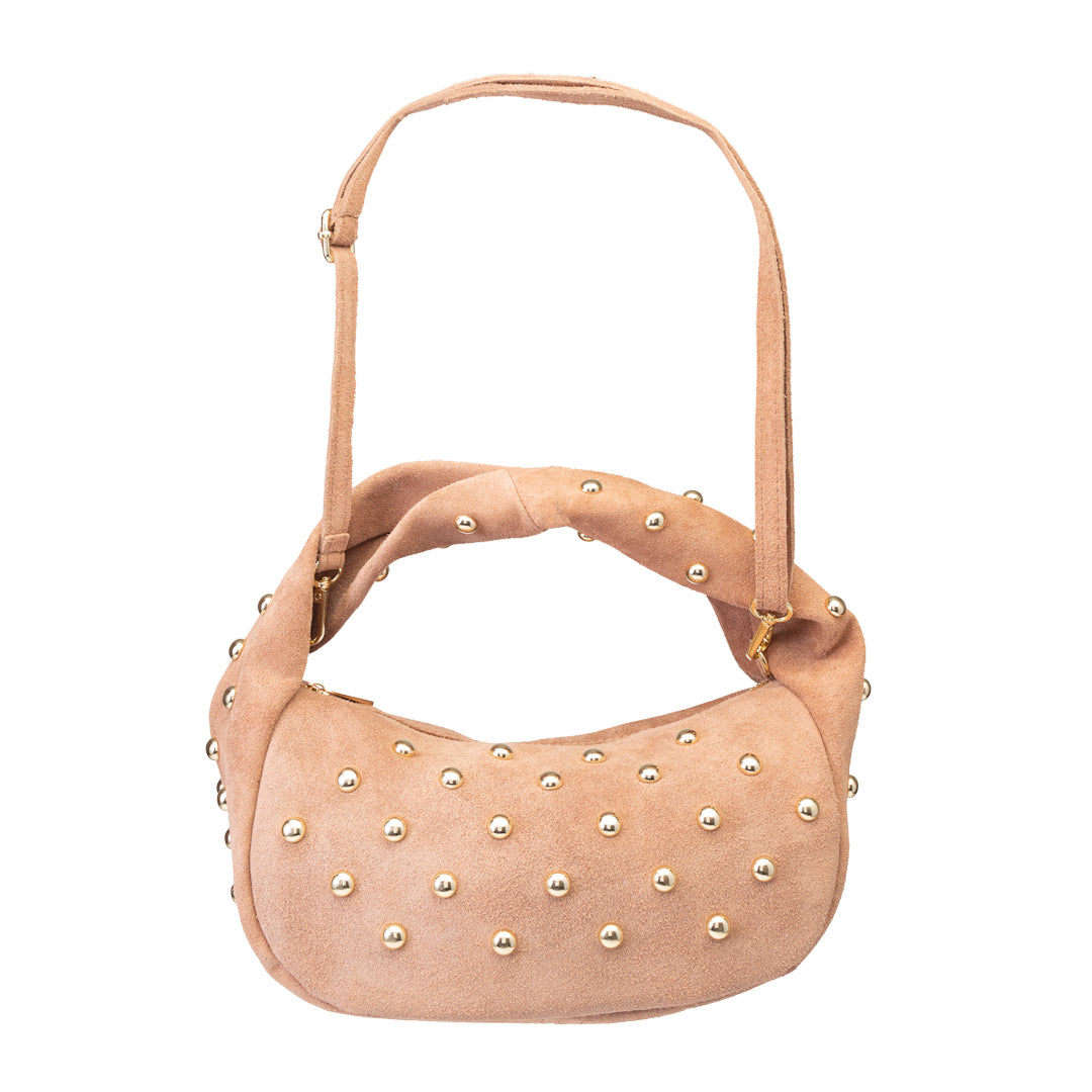 Women's bag made of pink genuine leather Naty