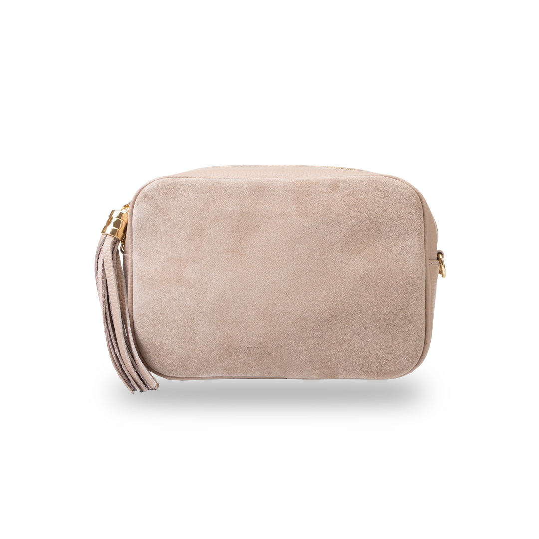 Women's bag made of pale pink genuine leather Ancuta 