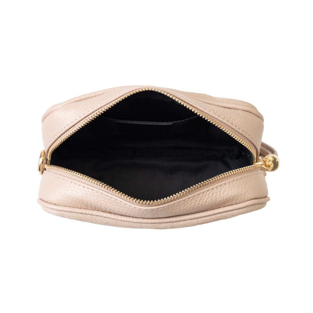 Women's bag made of pale pink genuine leather Ancuta 