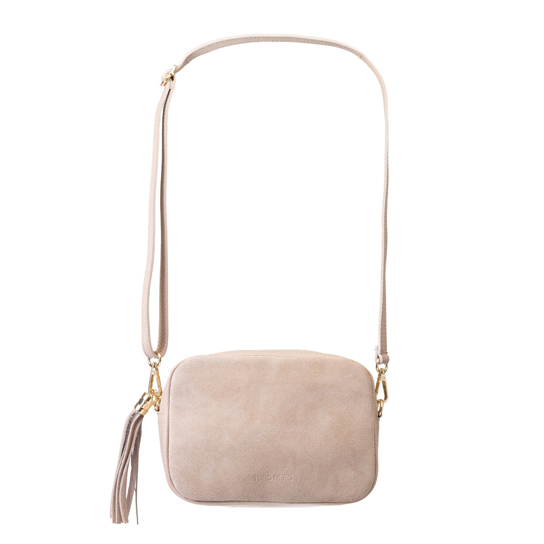 Women's bag made of pale pink genuine leather Ancuta 
