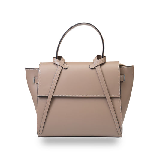 Women's bag made of taupe genuine leather Erika