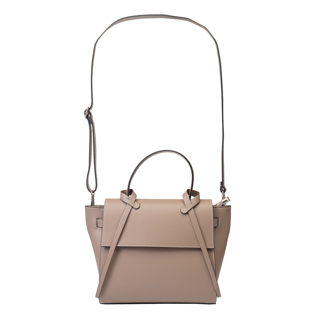 Women's bag made of taupe genuine leather Erika