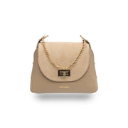 Women's bag made of natural suede, taupe Raisa