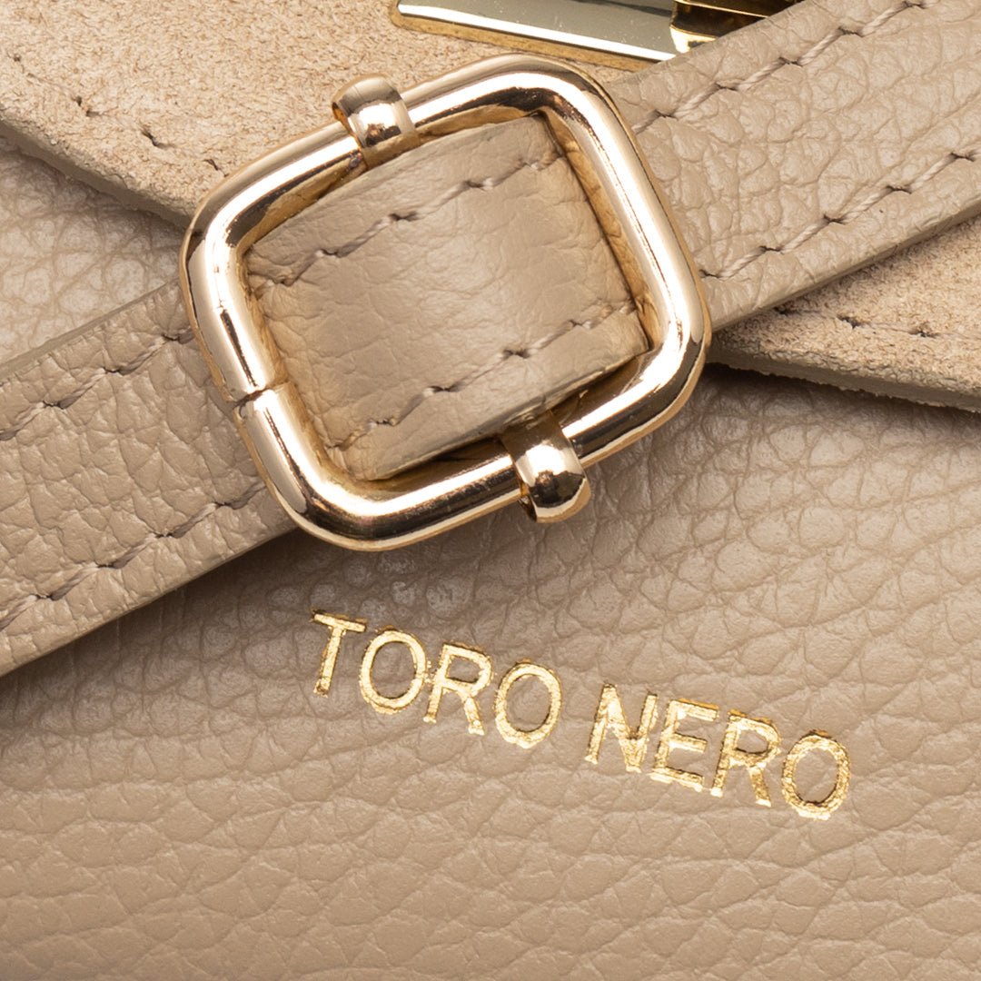 Women's bag made of natural suede, taupe Raisa