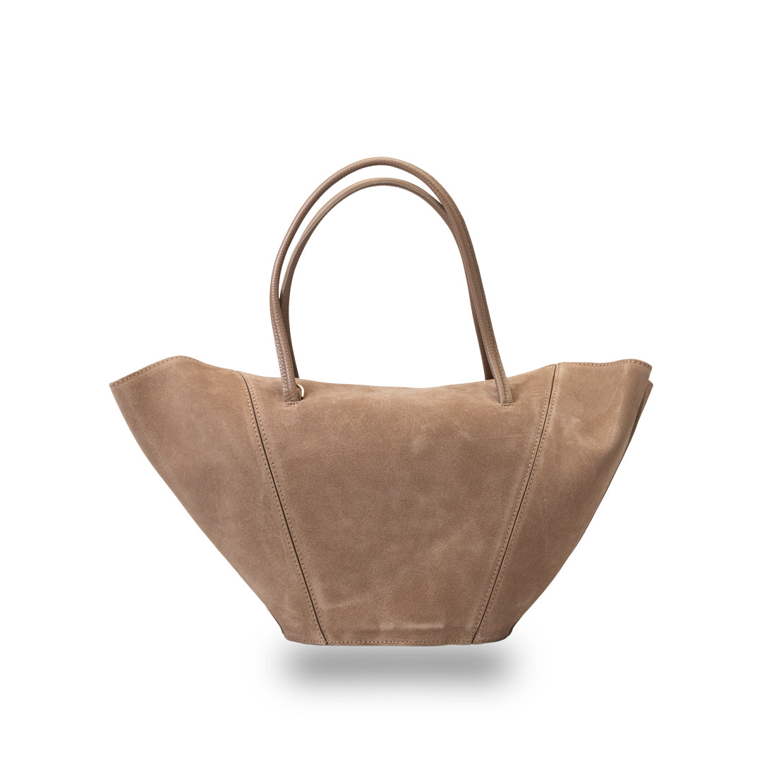 Women's bag made of light taupe natural leather Diana