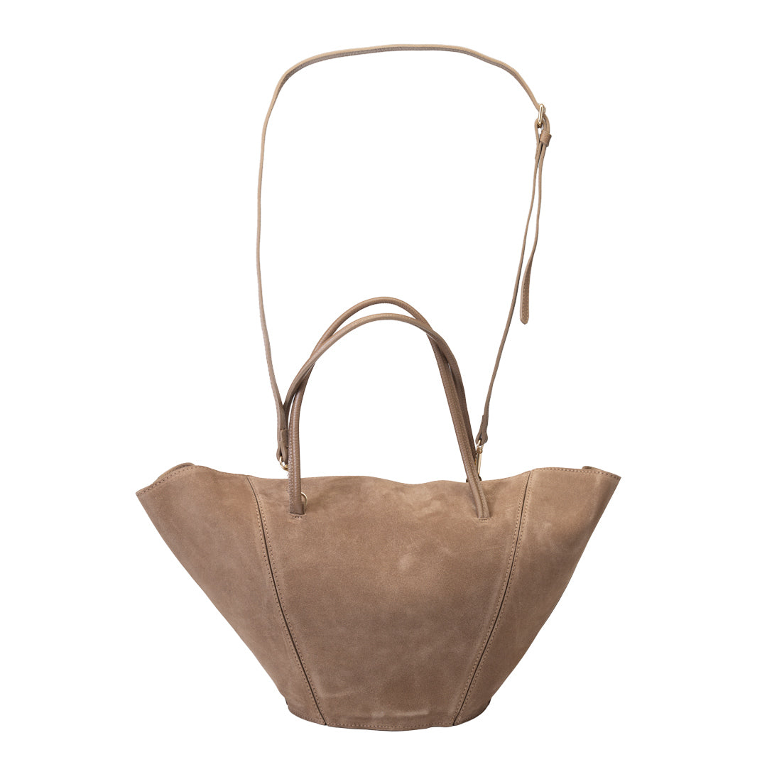 Women's bag made of light taupe natural leather Diana
