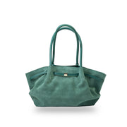 Women's bag made of green genuine leather Elena