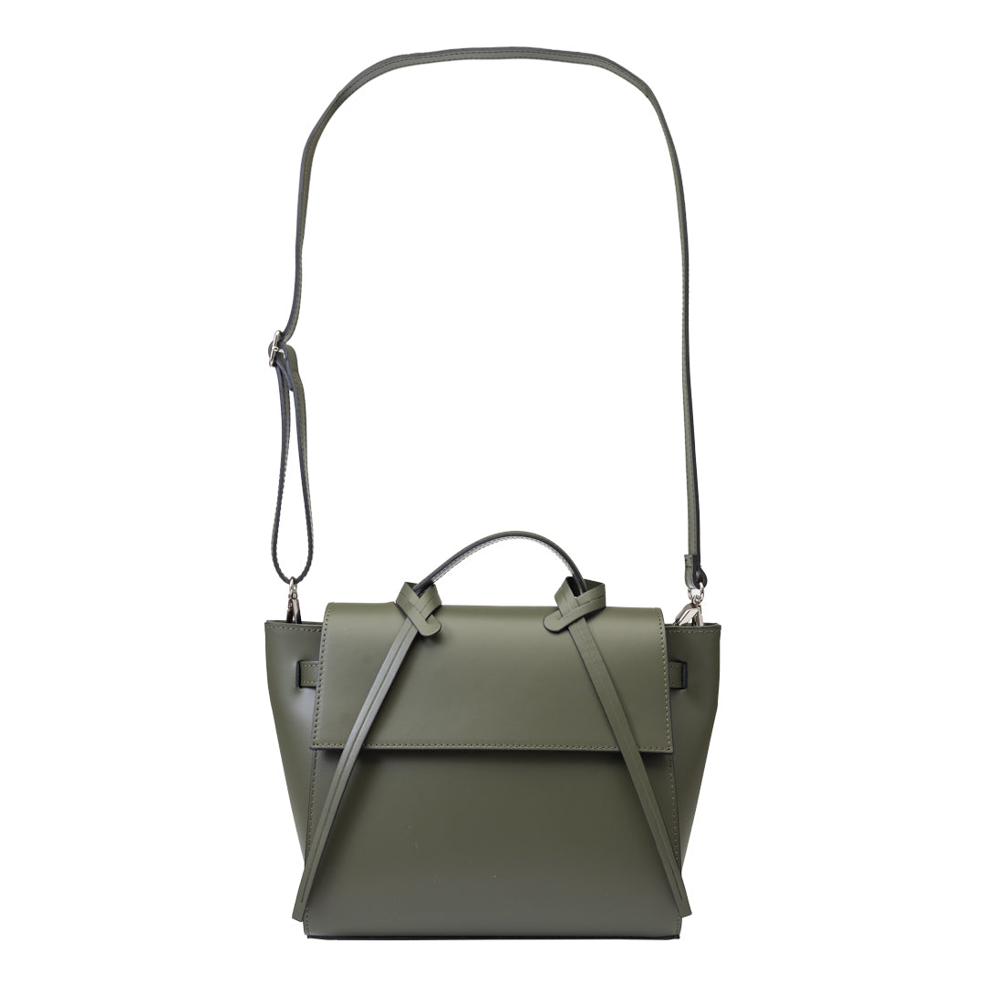 Women's bag made of genuine green leather Erika