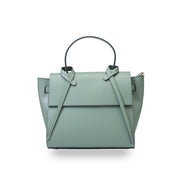 Women's bag made of genuine leather, sage green Erika