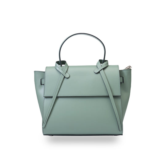 Women's bag made of genuine leather, sage green Erika