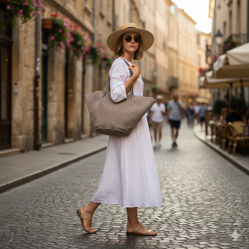 Sac femme en cuir véritable taupe foncé Diana