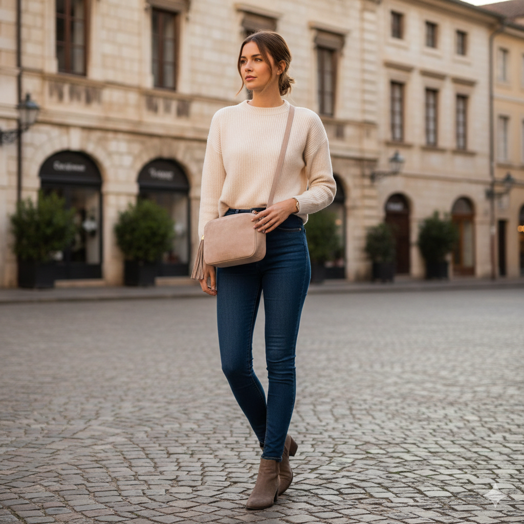 Women's bag made of pale pink genuine leather Ancuta 