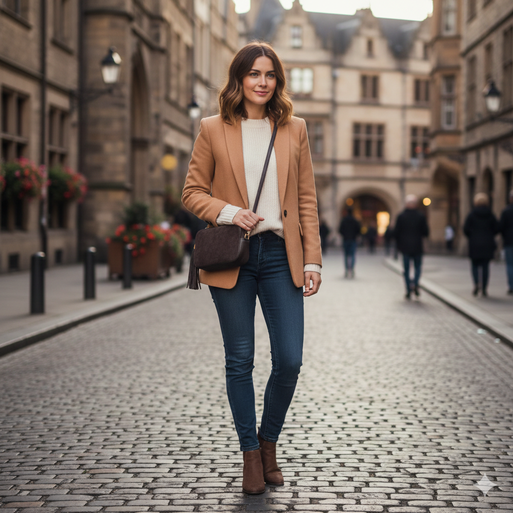 Women's dark brown genuine leather bag Ancuta 