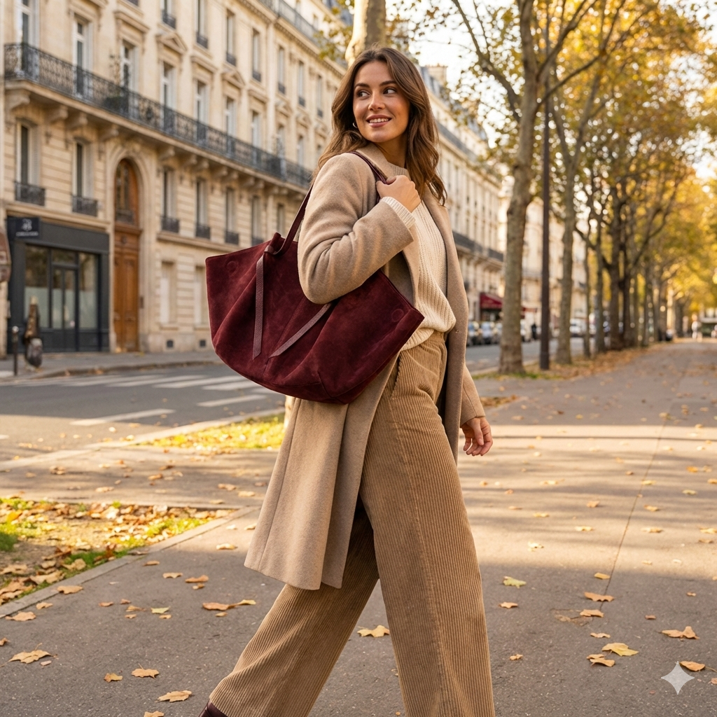 Women's burgundy genuine leather bag Alice