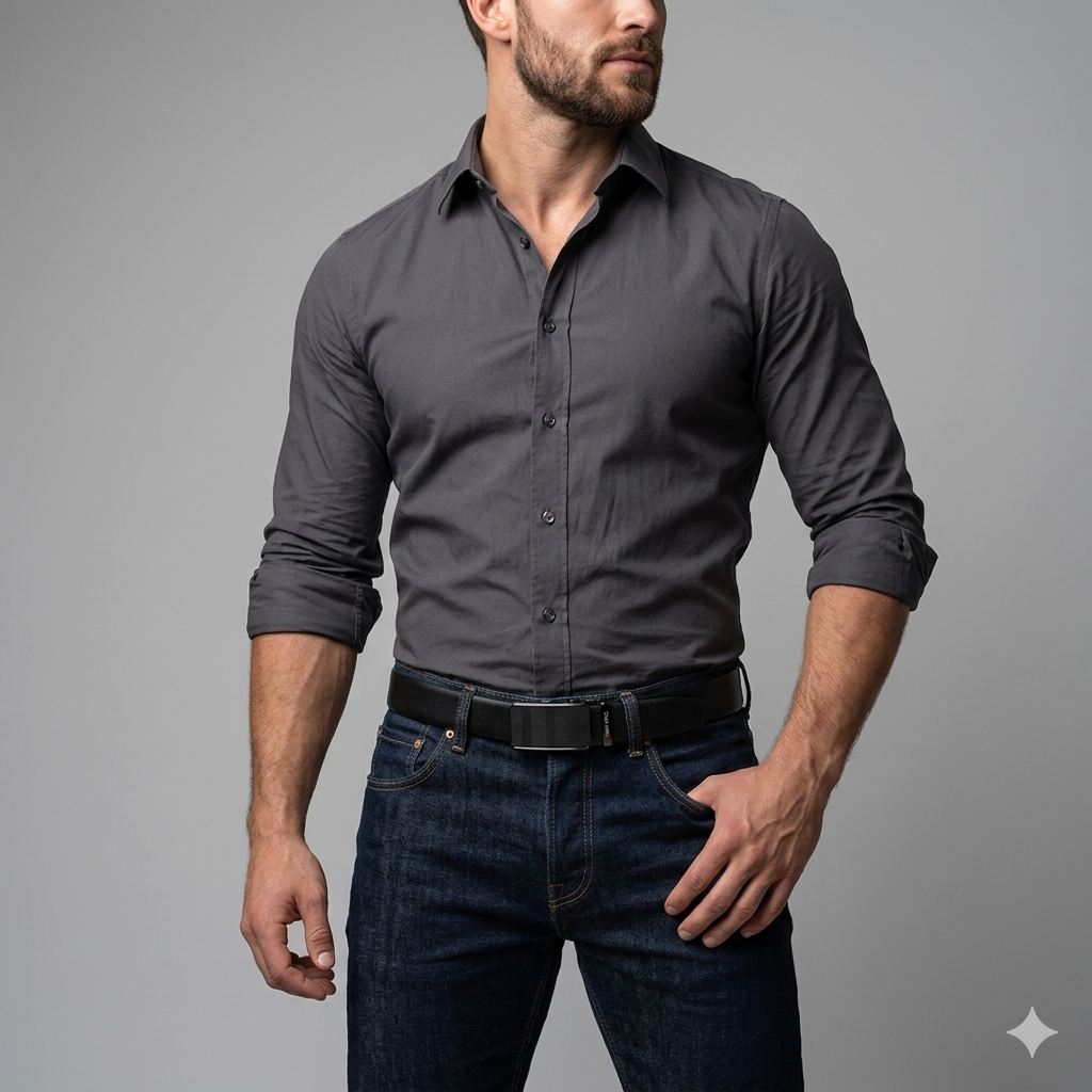 Men's black Soft belt