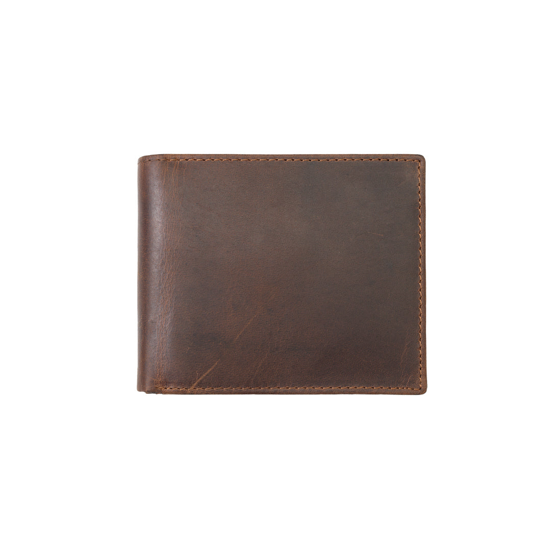 Men's wallet made of brown genuine leather OIL