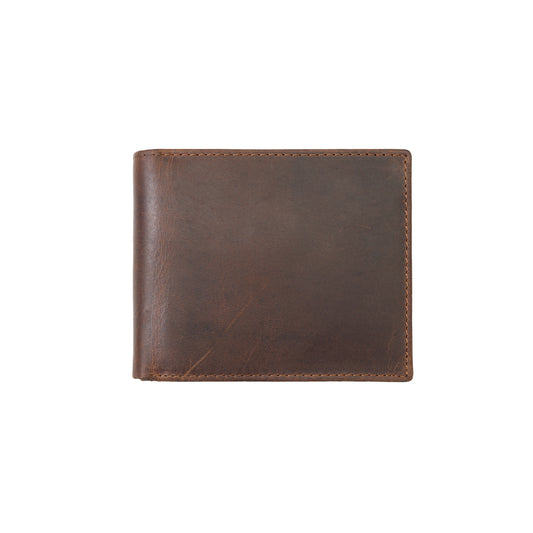 Men's wallet made of brown genuine leather OIL