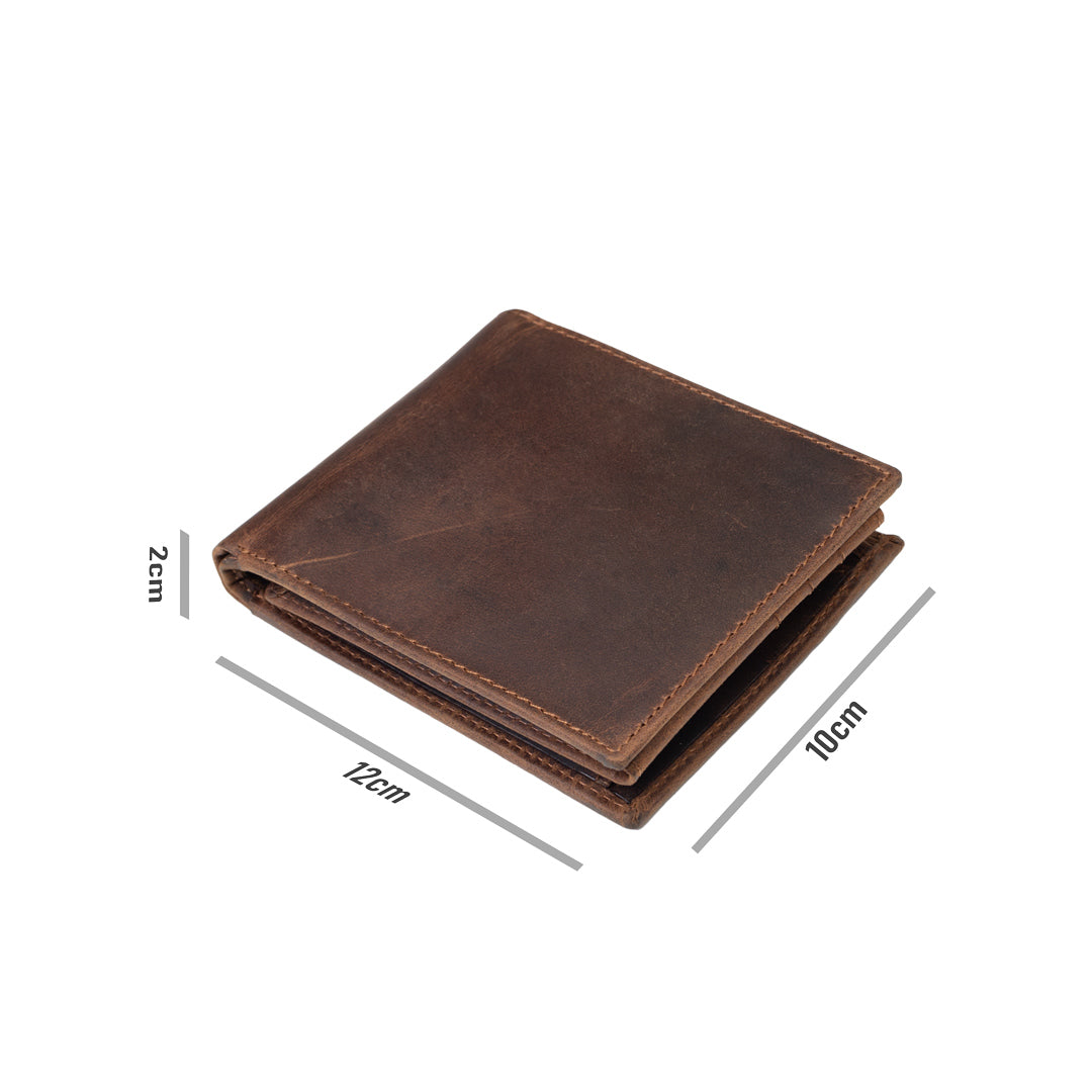 Men's wallet made of brown genuine leather OIL