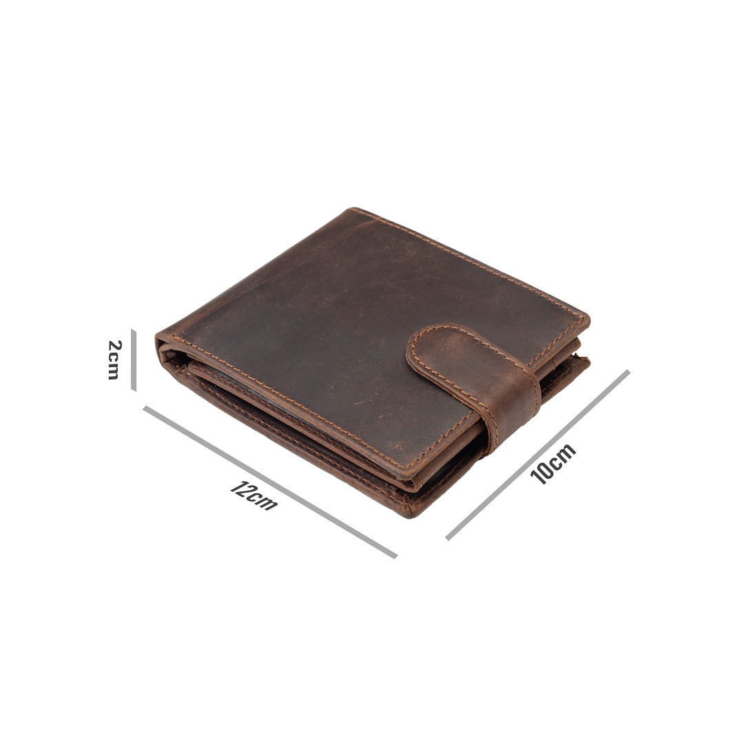 Men's wallet made of brown genuine leather POIL