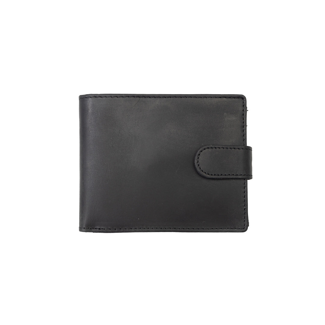 Men's wallet made of black genuine leather POIL