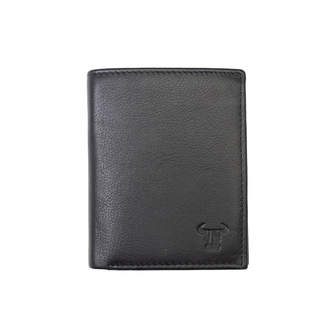 Men's wallet made of genuine leather, black, Ryan, RFID protection