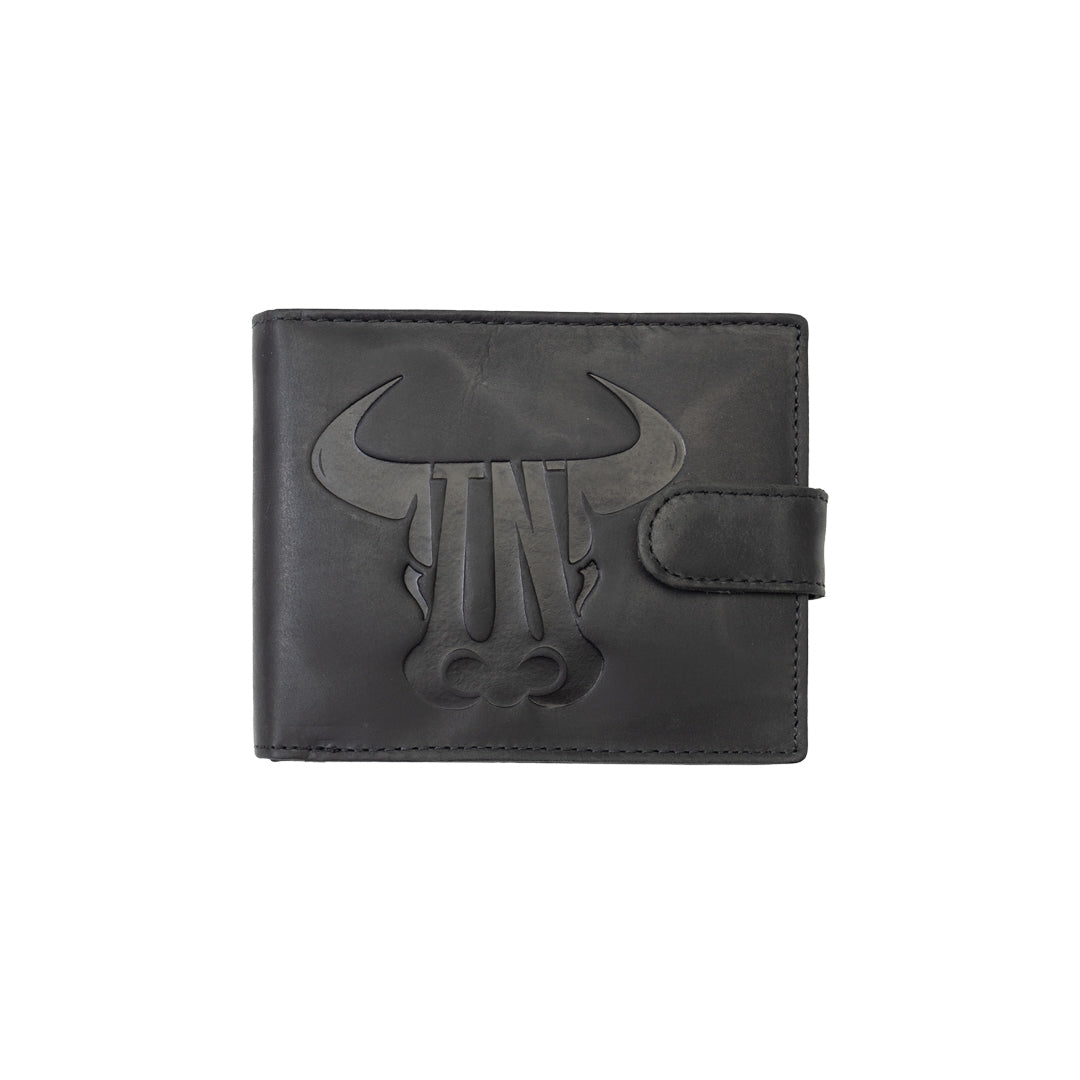 Men's wallet made of black genuine leather, Toro brand