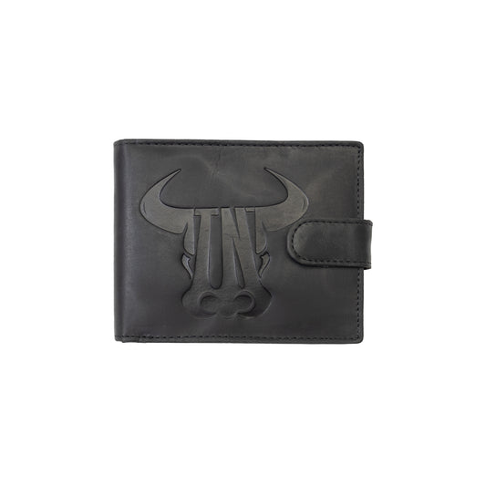 Men's wallet made of black genuine leather, Toro brand
