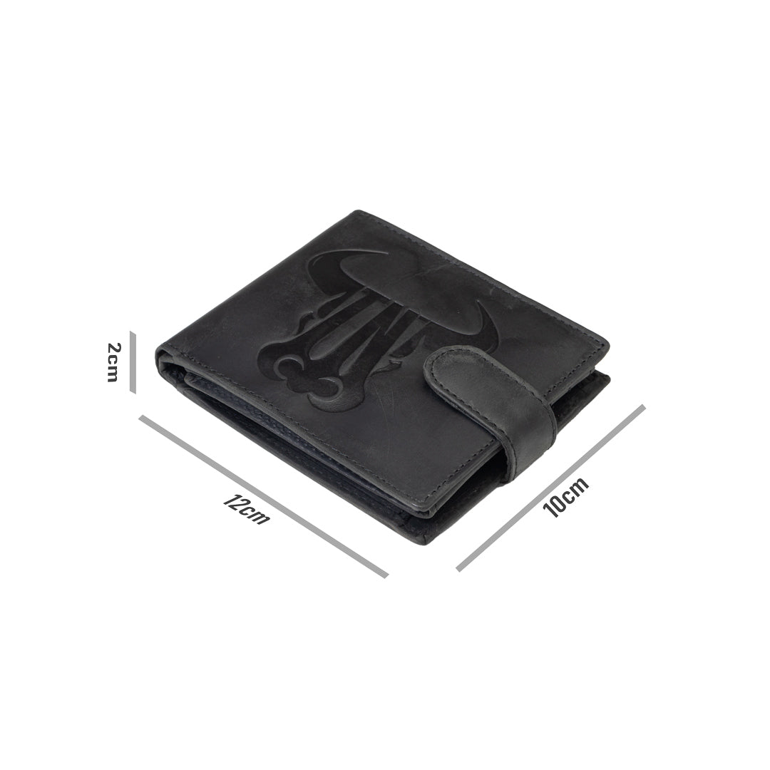 Men's wallet made of black genuine leather, Toro brand