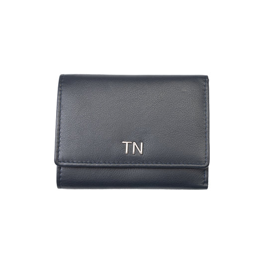 Women's wallet made of genuine leather, navy blue Ellis, RFID protection