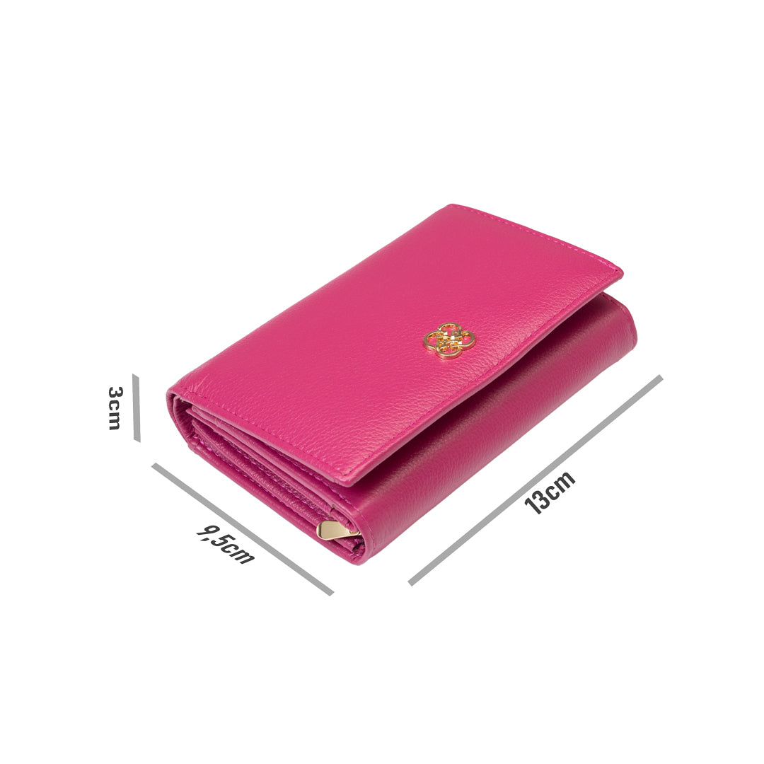 Women's wallet made of genuine fuchsia leather - Little detail