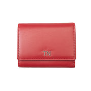Women's wallet made of genuine leather, red Ellis, RFID protection