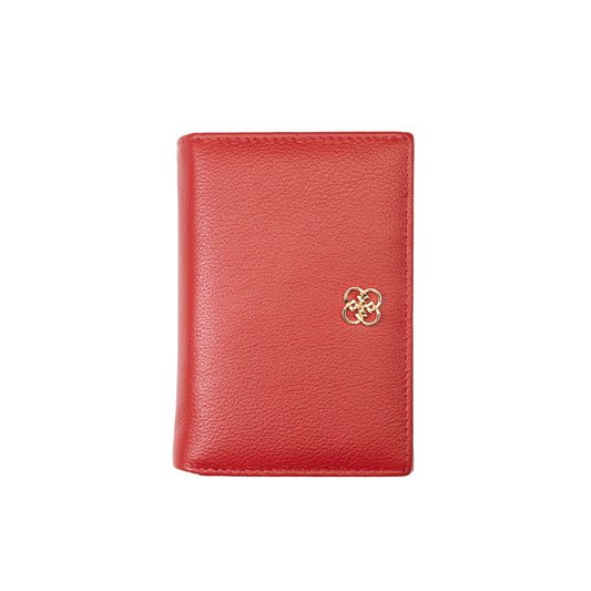 Women's wallet made of genuine red leather - Little detail