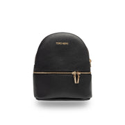 Teen Spirit women's black genuine leather backpack