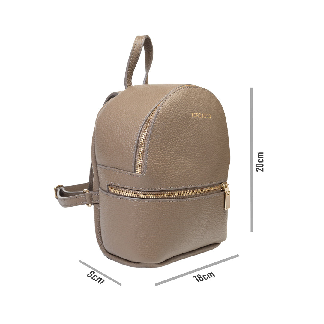 Rucsac damă din piele naturala taupe Teen Spirit
