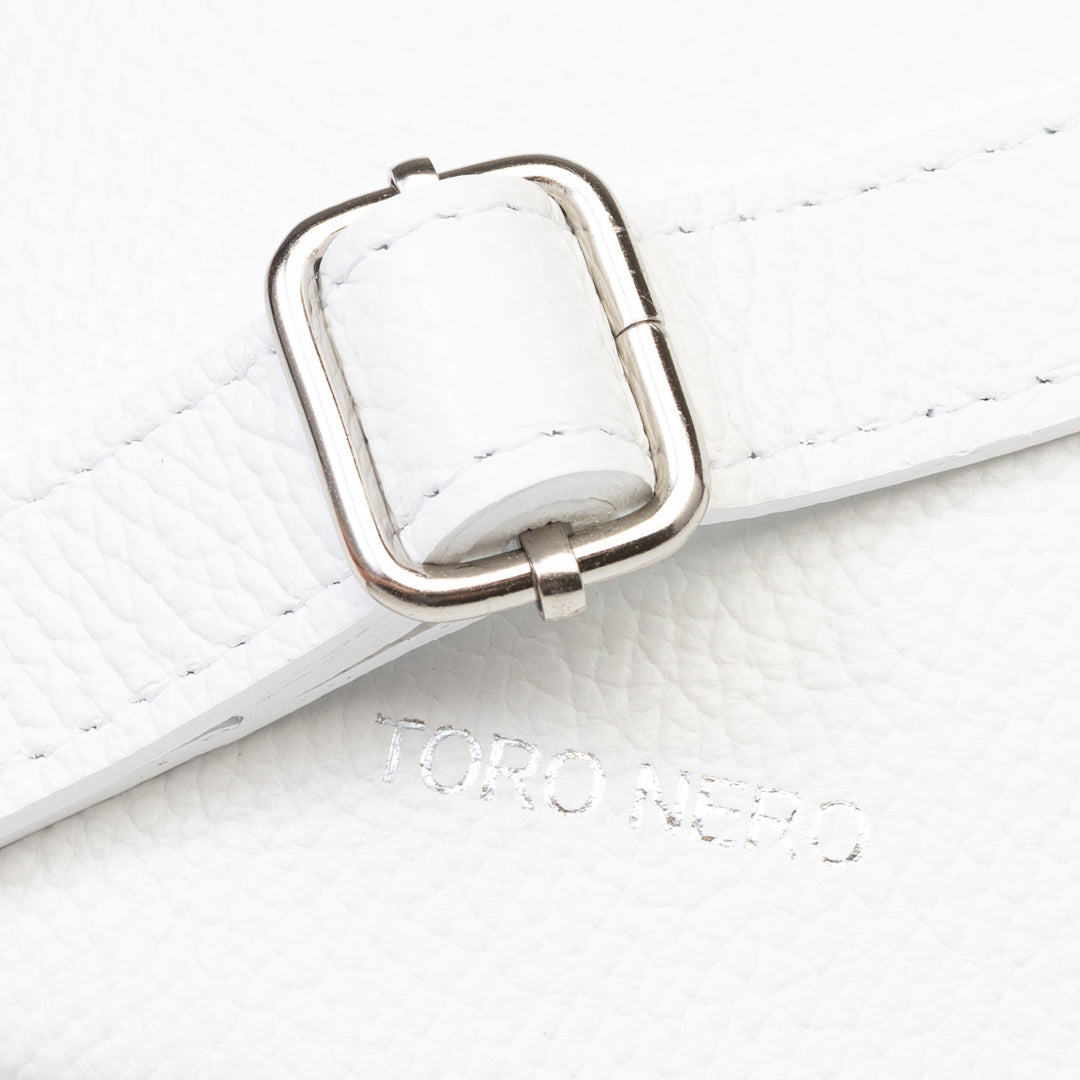 Marsupio donna in pelle naturale bianco Waist Glam