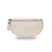 Sac banane pour femme en cuir véritable beige Waist Glam