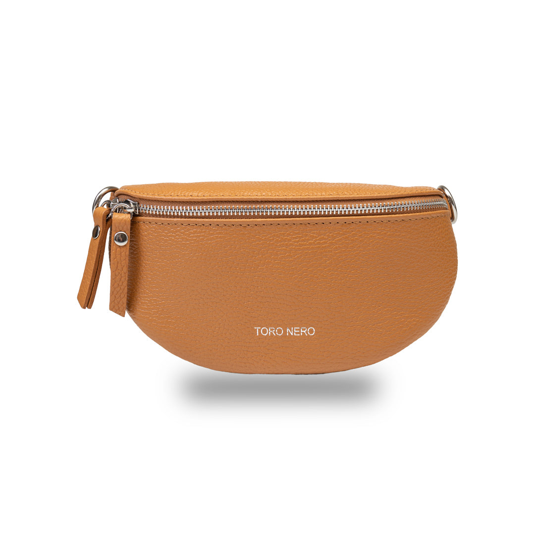 Women's brown genuine leather bag Waist Glam